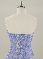 Sheath/Column Sleeveless Short Jacquard Homecoming Dress