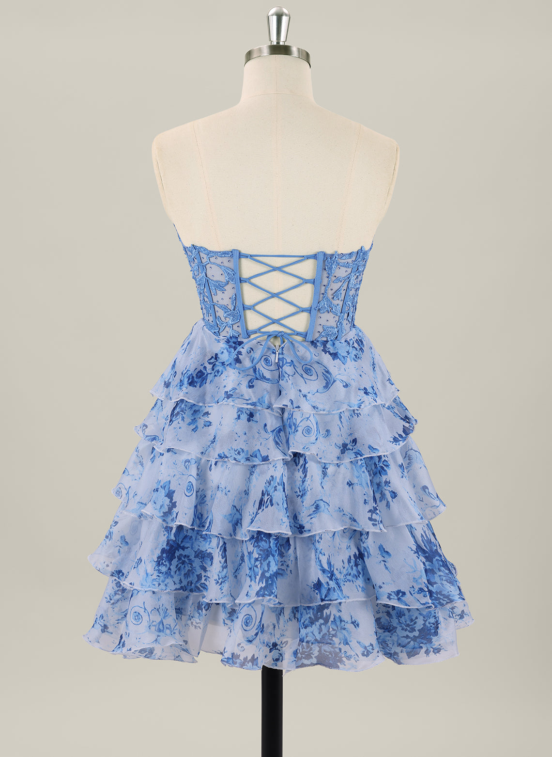 Ball-Gown/Princess Sleeveless Short Organza Homecoming Dress With Ruffle
