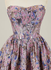 Ball-Gown/Princess Short Jacquard Homecoming Dress