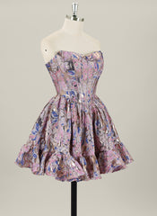 Ball-Gown/Princess Short Jacquard Homecoming Dress