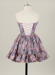 Ball-Gown/Princess Short Jacquard Homecoming Dress