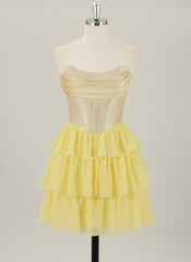 Ball-Gown/Princess Sleeveless Short Chiffon Homecoming Dress With Ruffle