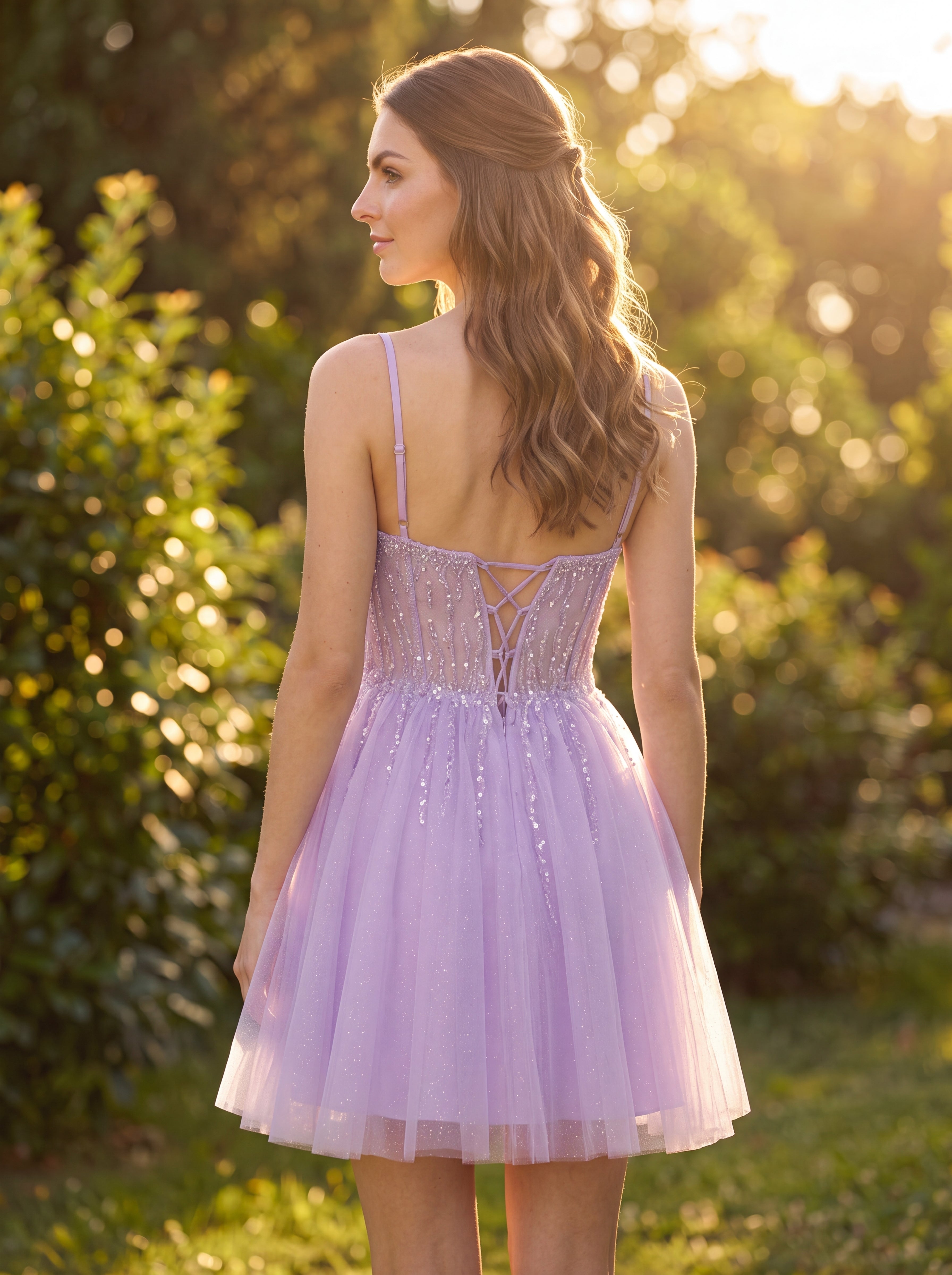 Ball-Gown/Princess Sleeveless Short Tulle Homecoming Dress