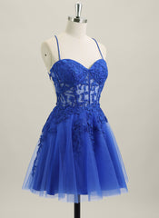 Ball-Gown/Princess Sleeveless Short Tulle Homecoming Dress With Rhinestone