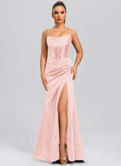 Sheath/Column Cowl Floor-Length Sequin Satin Maxi Dresses With Sequins