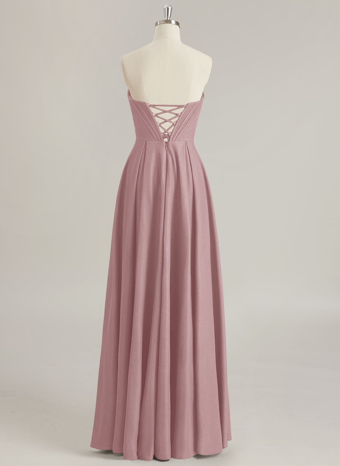 A-line Sweetheart Floor-Length Jersey Prom Dresses With Pleated