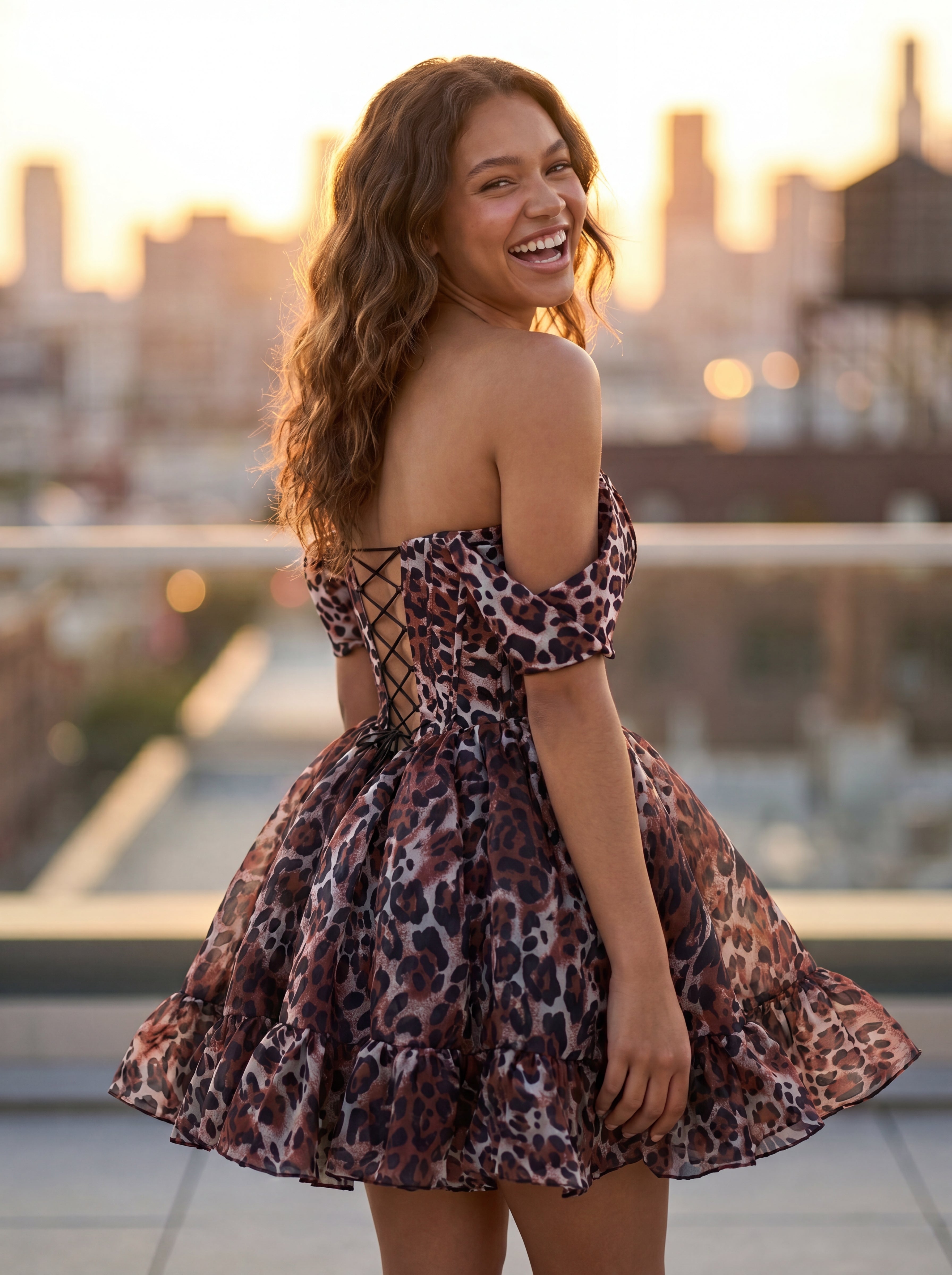 Ball-Gown/Princess  Short Organza Homecoming Dress With Ruffle