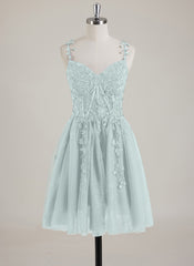 Sleeveless V-Neck Tulle Ball-Gown/Princess Mini Dress