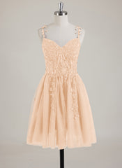 Sleeveless V-Neck Tulle Ball-Gown/Princess Mini Dress