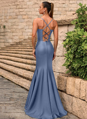 Sheath/Column Sweetheart Floor-Length Jersey Prom Dresses With Rhinestone