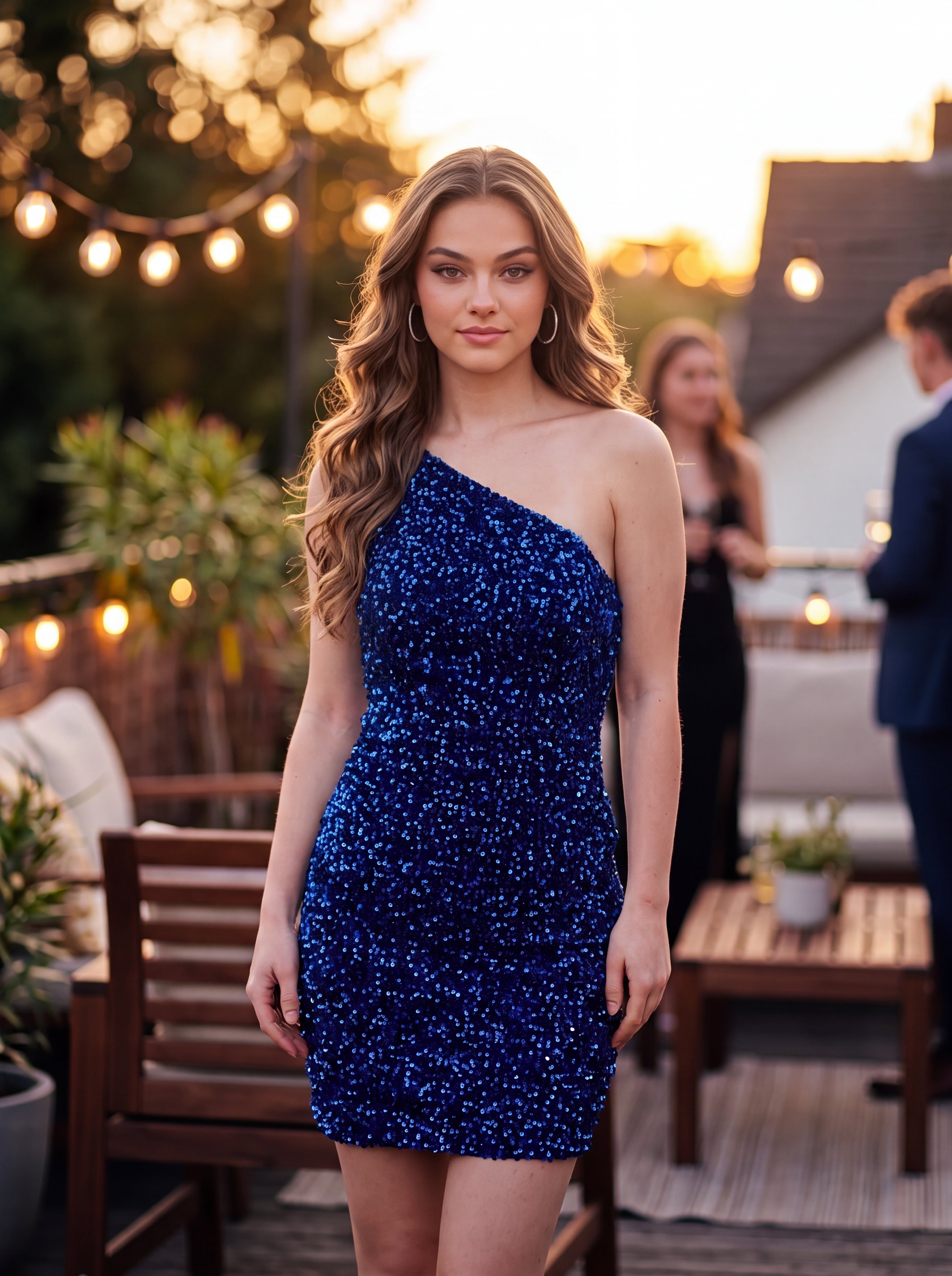 The Pop One-Shoulder Sequin Mini | HoCo & Party