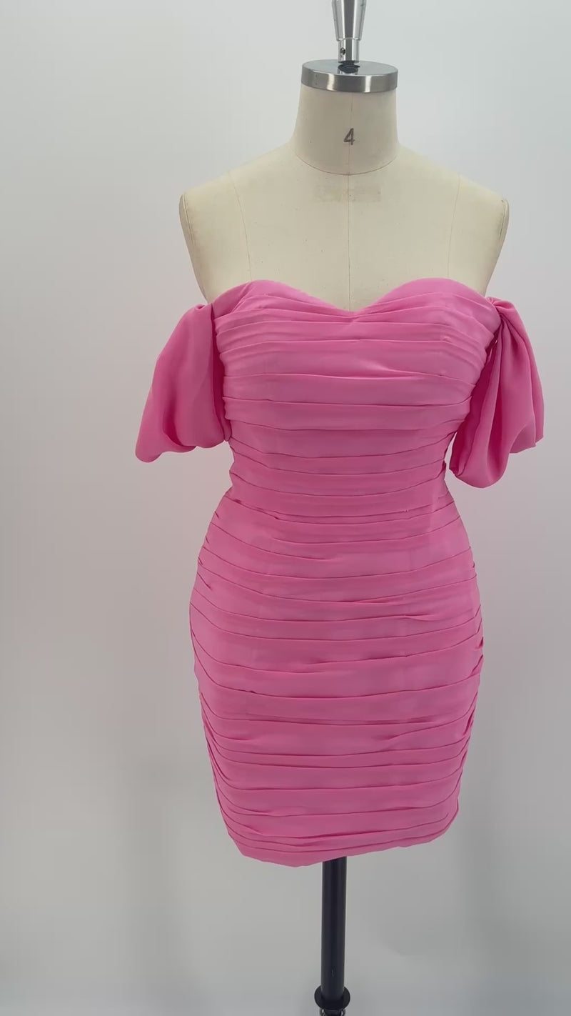 The Coquette Ruched Off-the-Shoulder Mini Dress | Prom & HoCo