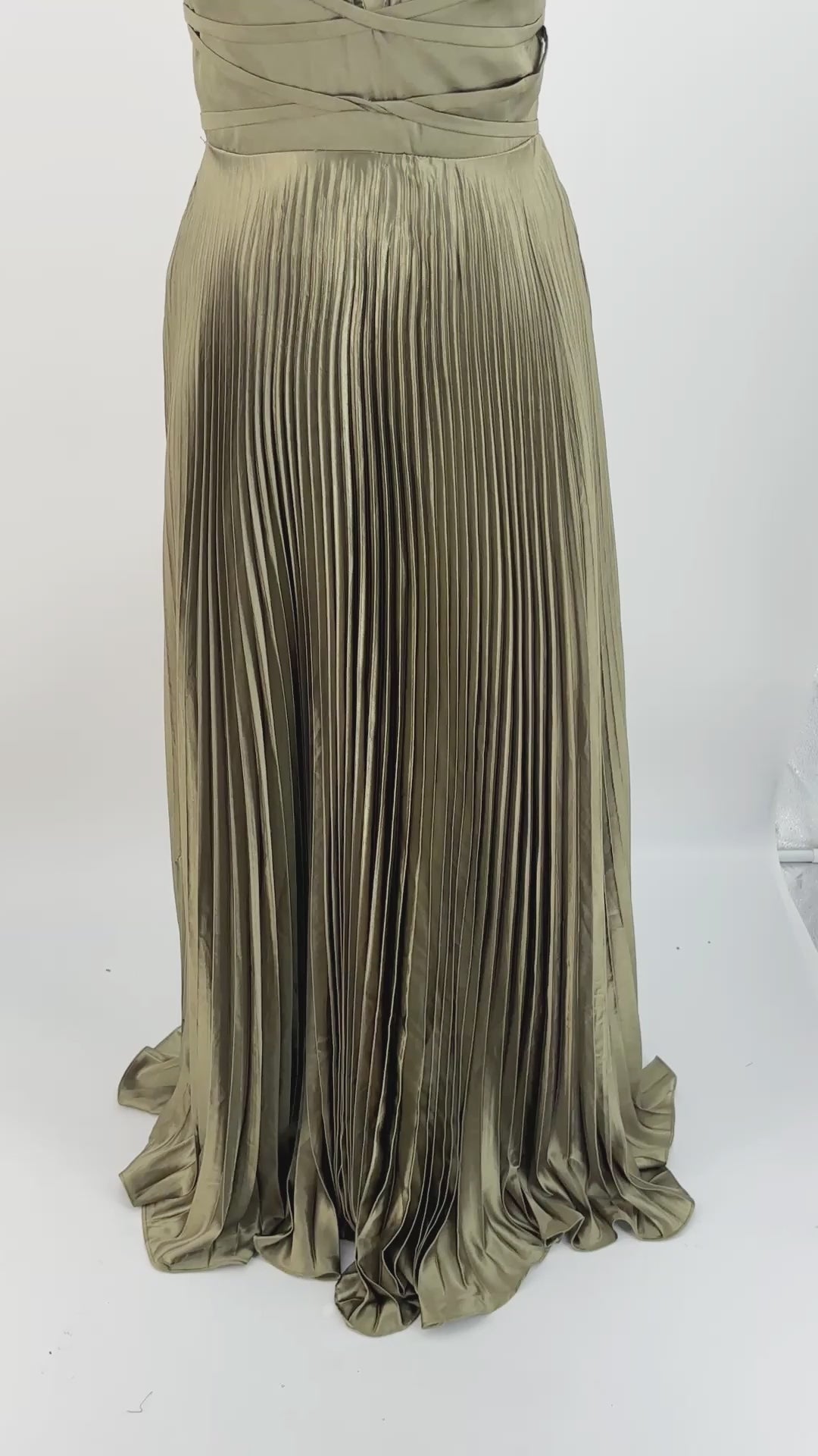 The Goddess Energy Pleated Corset A-Line Maxi | Prom & Formal