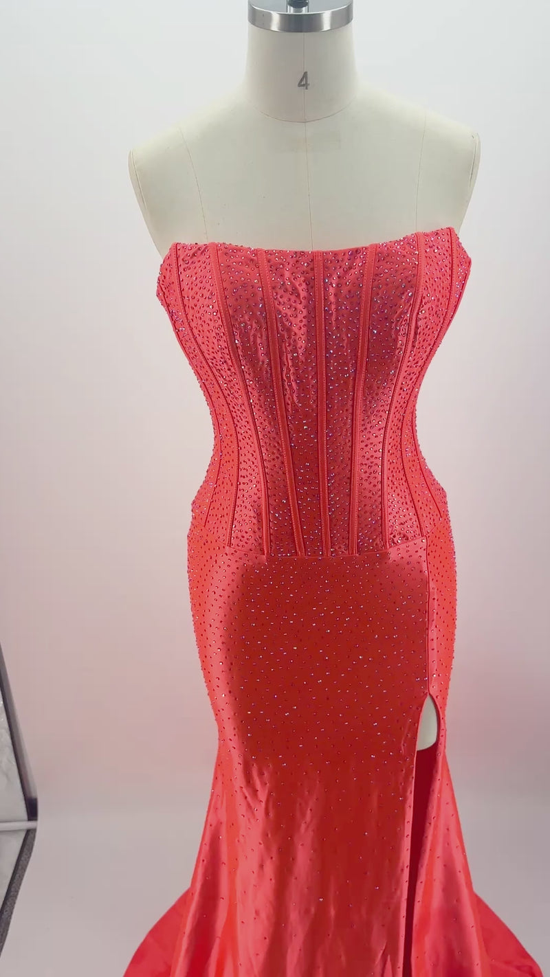 The Y2K Rhinestone Corset Mermaid Dress | Prom & HoCo