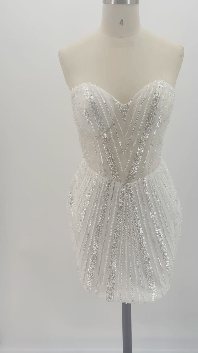 The Y2K It-Girl Silver Sequin Bodycon Mini | HoCo & Prom