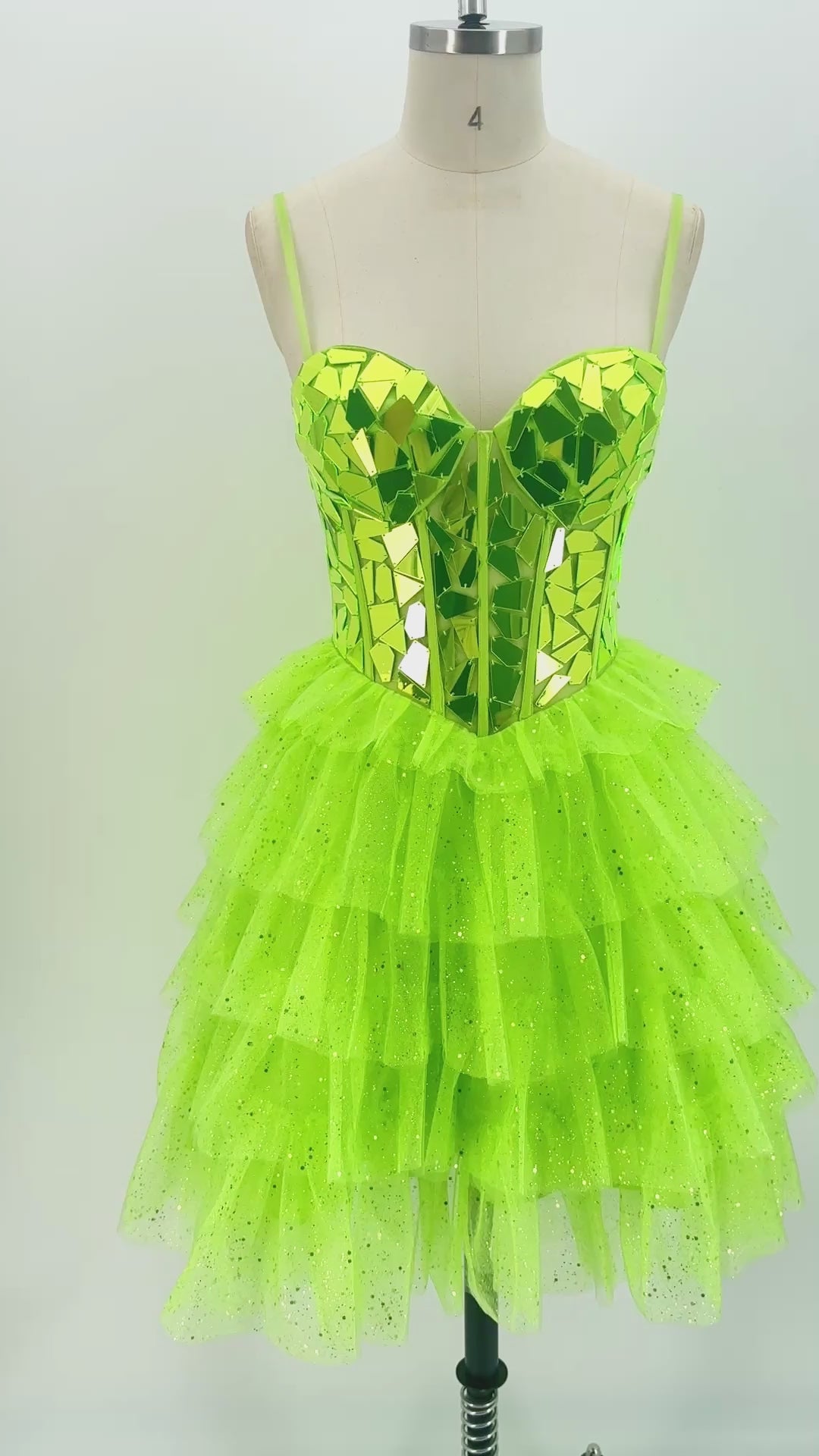 The Y2K Mirror Corset Ruffle Mini | Prom & HoCo
