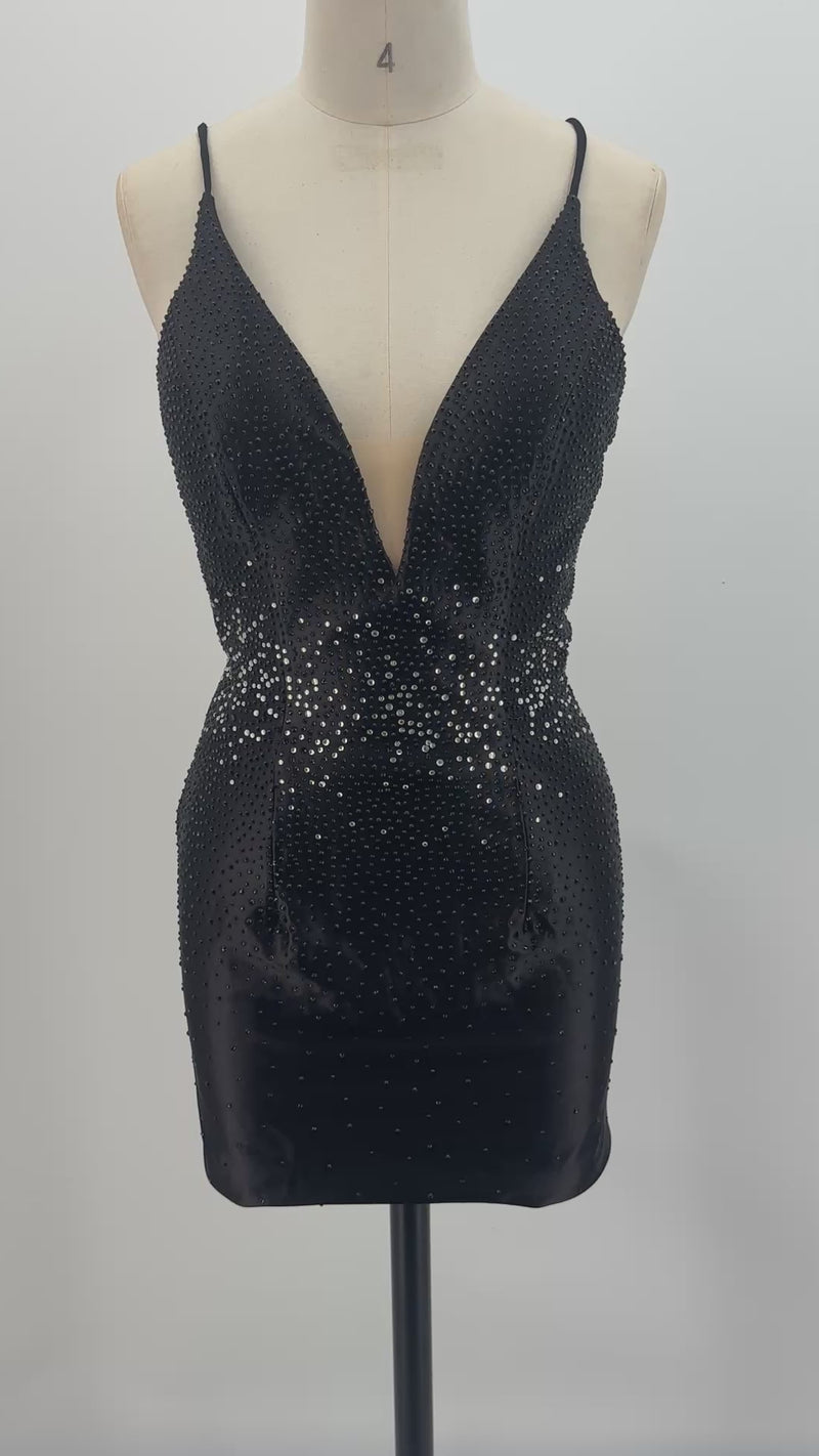 The Rhinestone Cutout Bodycon Mini | HoCo & Prom
