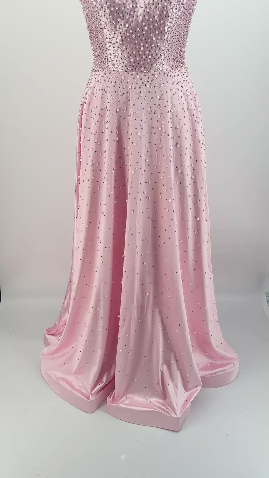 The Princess Core Beaded Satin A-Line Gown | Prom & Formal