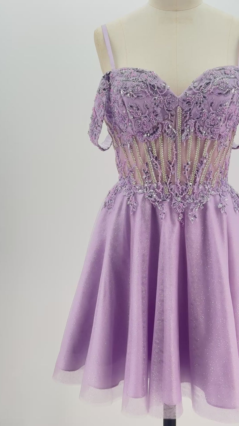 The Coquette Beaded Corset Fit & Flare Mini | Prom & HoCo