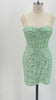 The Y2K Mint Sequin Corset Mini Dress | HoCo & Party