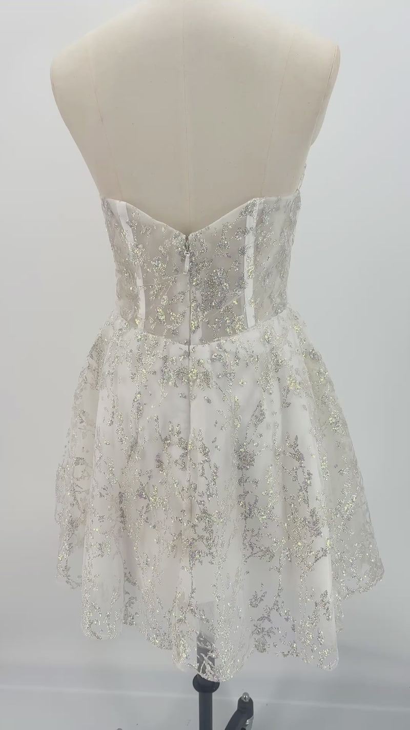The Y2K Sparkle Sequin Corset Mini Dress | HoCo & Party